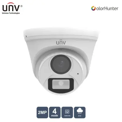 Uniview UAC-T112-AF28-W 2 MP 2.8 mm ColorHunter Sıcak Işıklı 20 m IP67 AHD/TVI/CVI Dahili Mikrofonlu Turret Kamera