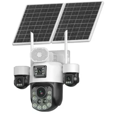 INOX-X25 2+2+2+2 MP 4 Lens 18x Optik Zoom Hoparlör/Mikrofon 4G/E-Sim Solar PTZ Kamera