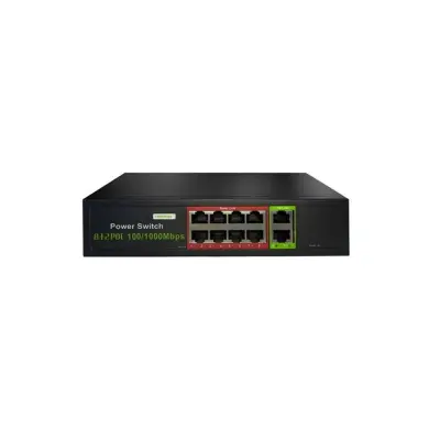 Uranium PoE-G8002-96W 8 Port Gigabit 2 Port Gigabit Rj45 Uplink PoE Switch (Realtek Chipset)