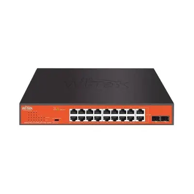 Wi-Tek WI-PS318GFH 16GE PoE 2 Combo SFP 250m PoE Switch