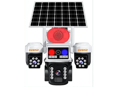 Avenir AV-S264W Üç Lensli 6 MP Solar PTZ Dome Wi-Fi Kamera