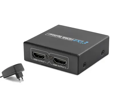 Hadron HDX1284 HDMI Splitter 1080p 3D 1In 2 Out - Siyah