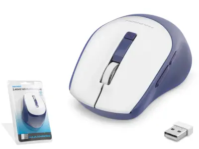 Hadron HDX3408B Kablosuz Mouse 600/1600 DPI - Beyaz Lacivert