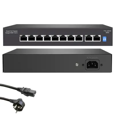 Herz HR-PS8P2U Switch PoE 8+2 Port