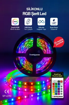 SPRANGE SP-LD10 RGB Şerit Led 10 Mt.
