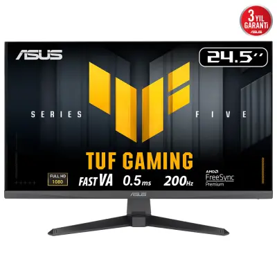 Asus TUF Gaming VG257Q5A 24.5" VA Full HD 200 Hz Oyuncu Monitörü