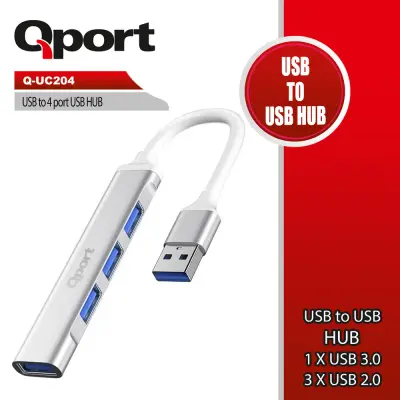 Qport Q-UC204 4 Port USB 3.0 Metal USB Çoklayıcı