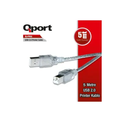 Qport Q-PR5 USB 2.0 Yazıcı Kablosu 5 m