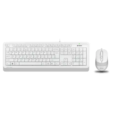 A4 Tech F1010 Kablolu USB Standart Beyaz Q Klavye+Mouse