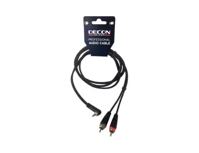 Decon DC-150L1.5 Ses Kablosu 3.5S/2*RCA M,L TİPİ 1.5M