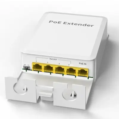 Expotech EX-SW1004G-OUT Harici 1/4 Port PoE Extender 90W