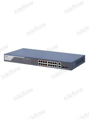 Hikvision DS-3E1318P-EI (B) 16 Port 10/100 PoE + 2 Gigabit Combo Smart Yönetilebilir Switch (230 W)