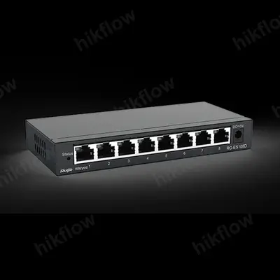 Ruijie Reyee RG-ES108D 8 Port 10/100 Mbps Masaüstü Yönetilemeyen Switch