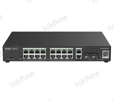 Ruijie Reyee RG-ES220GS-P 20 Port Gigabit (16 PoE+, 2 SFP) Akıllı Bulut Yönetimli PoE Switch