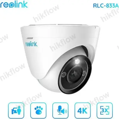 Reolink RLC-822A 8MP 4K 3x Optik Zoom PoE Dome IP Kamera