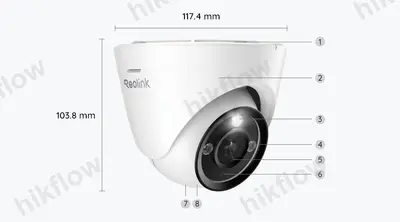 Reolink RLC-833A 8MP 4K 3x Optik Zoom Spot Işıklı PoE Dome IP Kamera