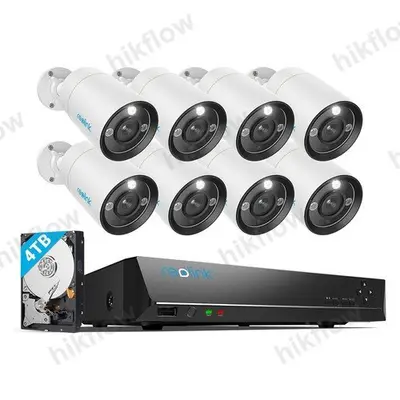 Reolink RLK16-1200B8-A 12 MP PoE Güvenlik Kamera Seti (16 Kanal NVR + 8 Bullet Kamera, 4 TB HDD)