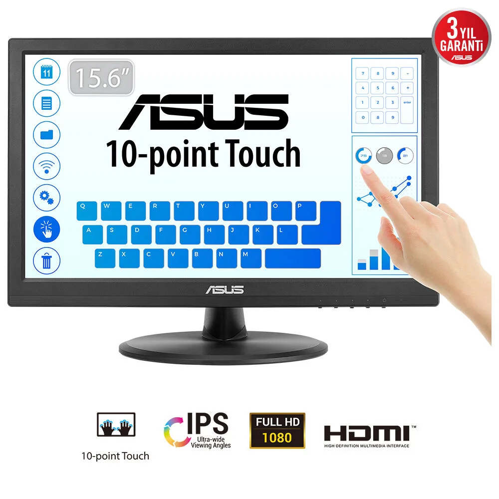 Asus VT169HE 15.6 inç Full HD IPS Dokunmatik Monitör
