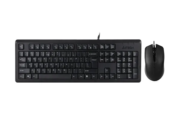 A4 Tech KR-9276 ComfortKey FN USB Kablolu Klavye Mouse Seti Siyah