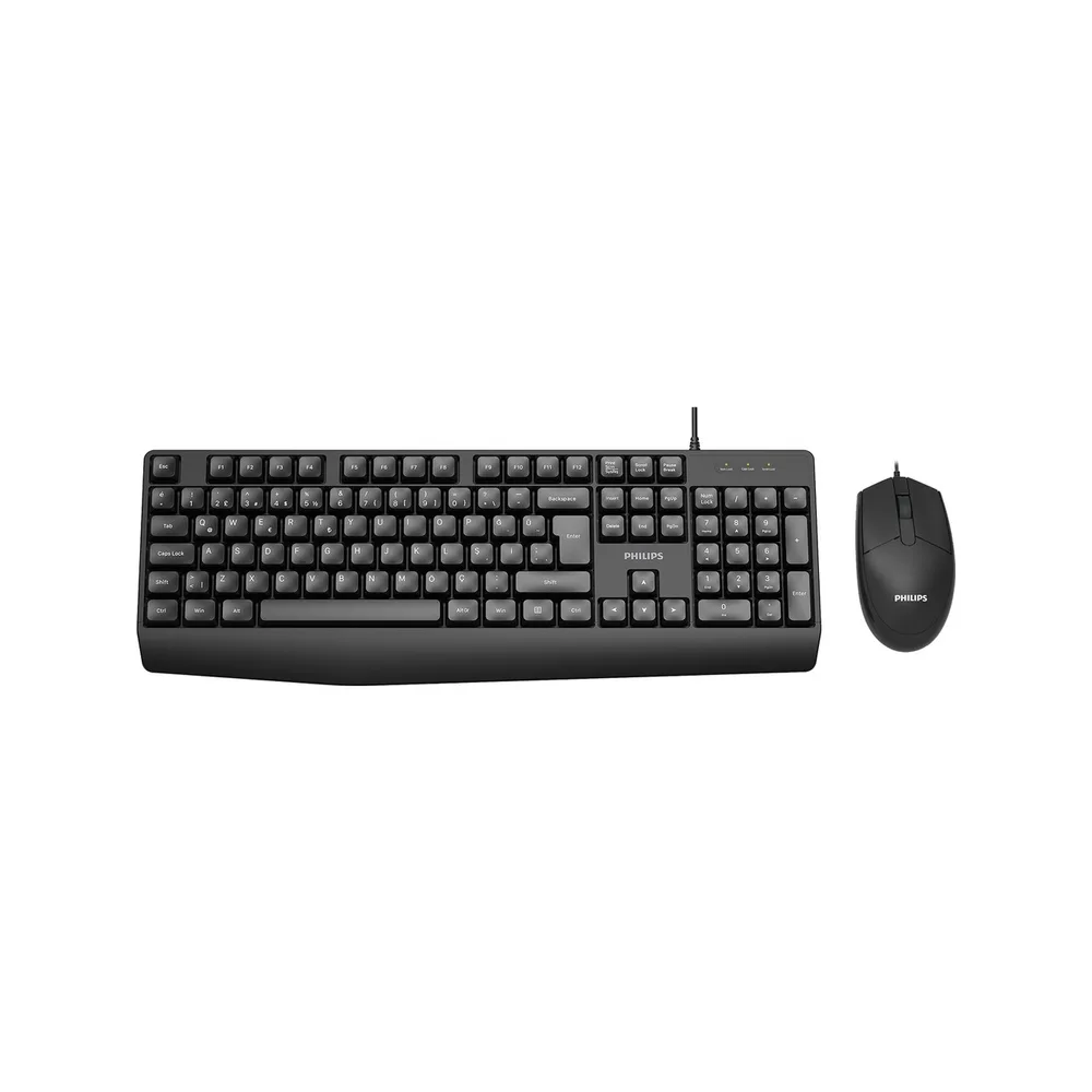 Philips SPT6237B 2000 Serisi Kablolu USB Klavye Mouse Seti Siyah