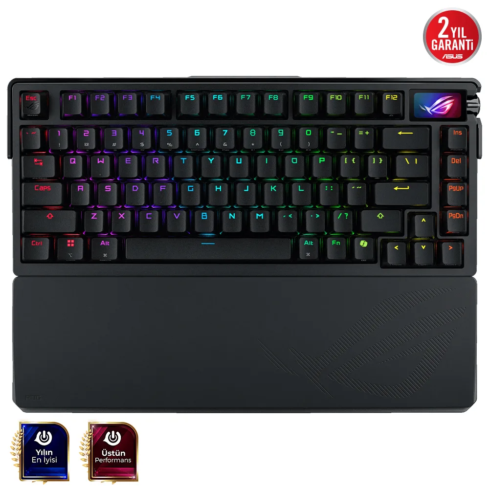 Asus ROG Azoth Extreme (M702) OLED Ekranlı Alüminyum Gövdeli Kablosuz Mekanik Oyuncu Klavyesi