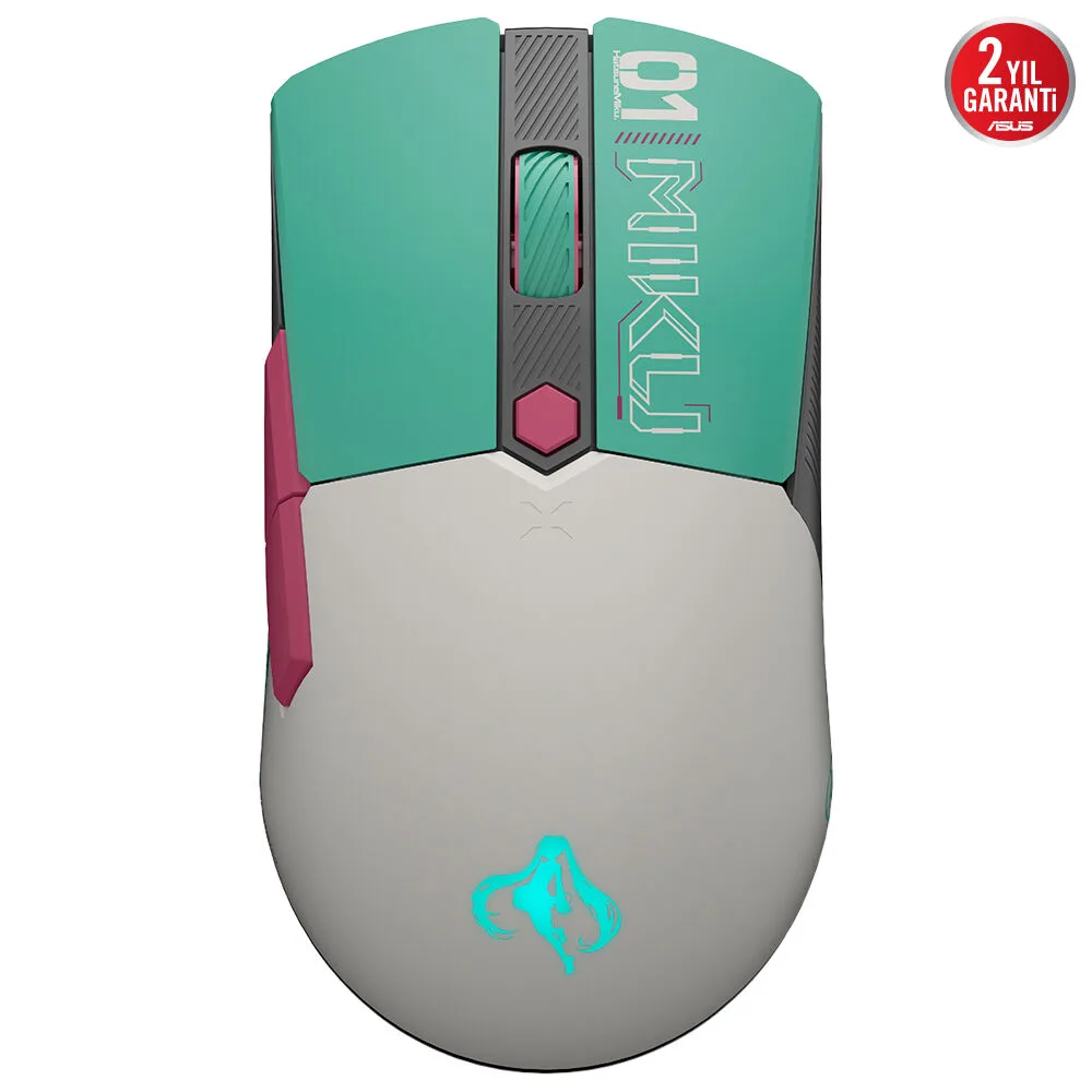 Asus TUF Gaming Mini Wireless Hatsune Miku Edition (P521) 12000 DPI Kablosuz Oyuncu Mouse