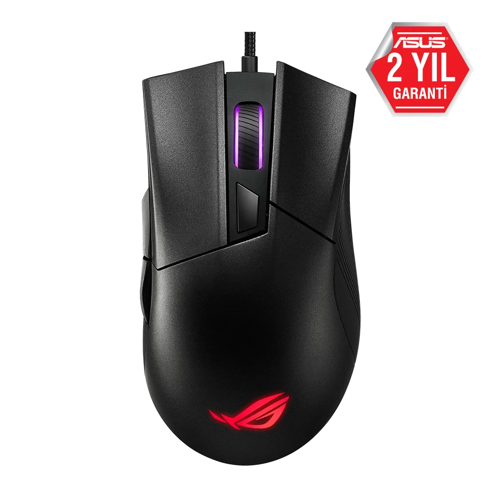 Asus ROG Gladius II Core (P507) 6200 DPI Kablolu RGB Oyuncu Mouse
