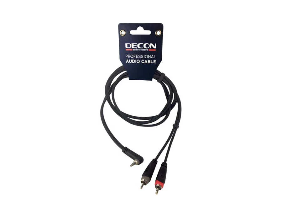 Decon DC-150L1.5 Ses Kablosu 3.5S/2*RCA M,L TİPİ 1.5M
