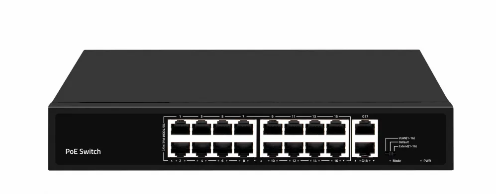 Starboard SB-3E0118P2G-E/NA 16 Port 100 Mbps / 2 Port Gigabit RJ45 Uplink 200W Yönetilemez Switch
