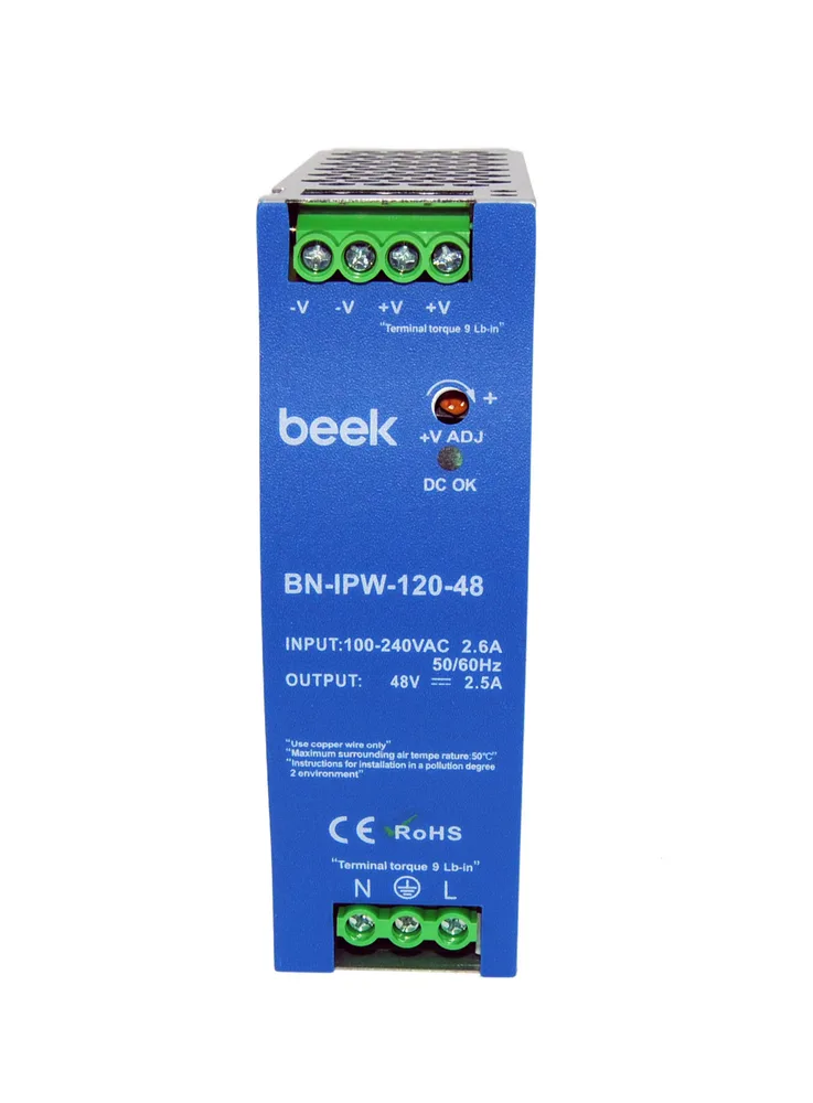 Beek BN-IPW-120-48 Endüstriyel 120 W 48 V DIN Ray Güç Kaynağı