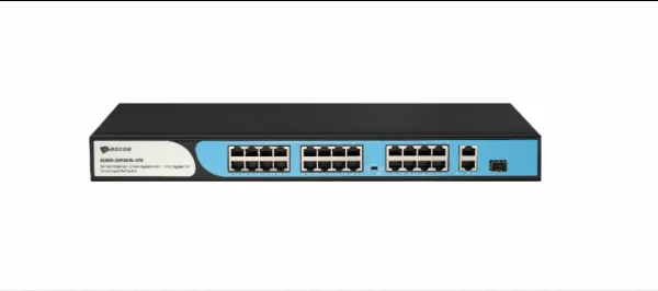 BDCOM S1200-24P2G1S 24 Port PoE 100 Mb / 2 Port Uplink RJ45 280W Yönetilemez Switch