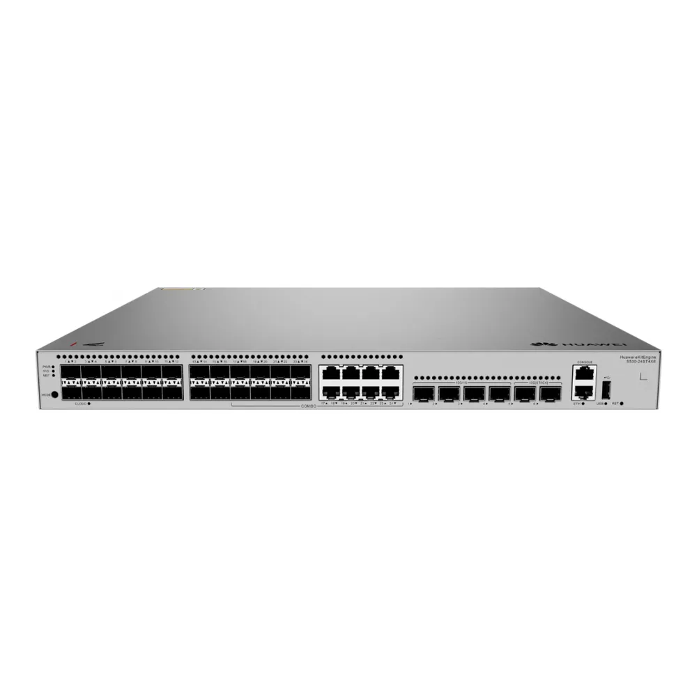 Huawei eKitEngine S530-24ST4XE 24 Port GE SFP (8 Combo), 4× 10G SFP+, 2× 10G Stack Switch