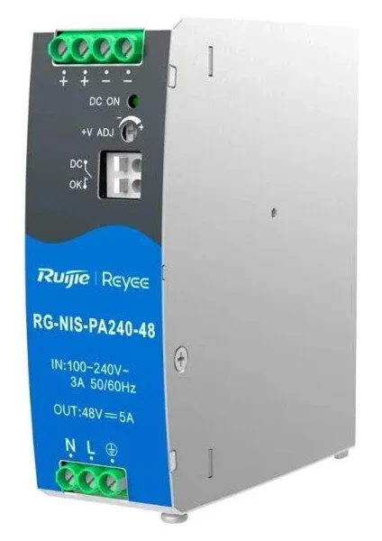 Ruijie Reyee RG-NIS-PA240-48 240 W DIN Ray Endüstriyel Güç Kaynağı