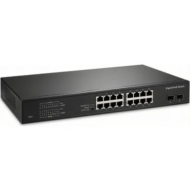 Starboard SB-3E0216P-2SFP/200W 16 Port Gigabit PoE / 2 Port SFP 200W Yönetilemez Switch