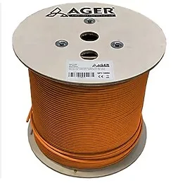 Ager AC-600-5-OR 23 AWG CAT6 Kablo /UTP LS0H Helojen Free Turuncu 250MHZ 500MT
