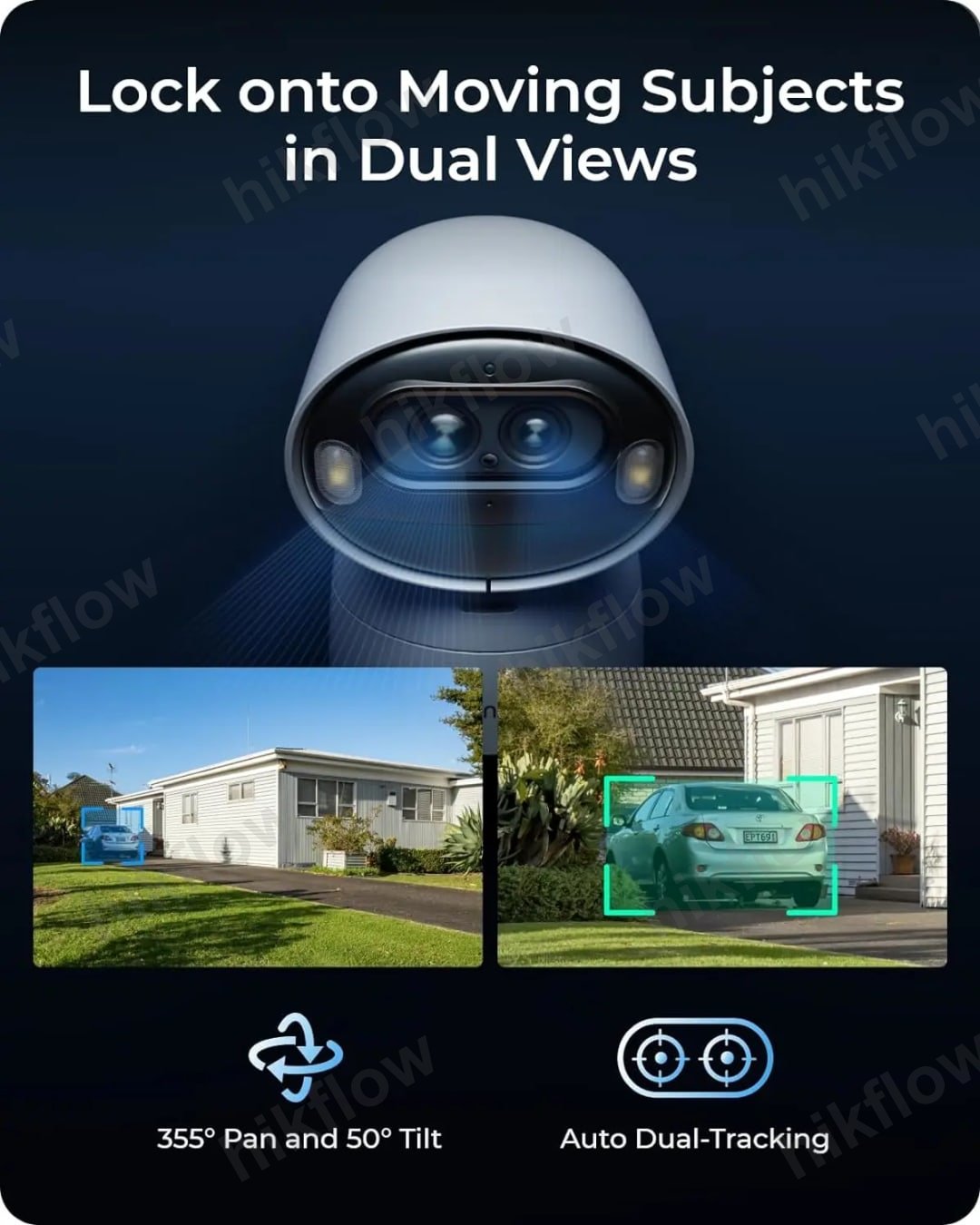 Reolink Argus Track 4K Çift Lensli WiFi Güvenlik Kamerası