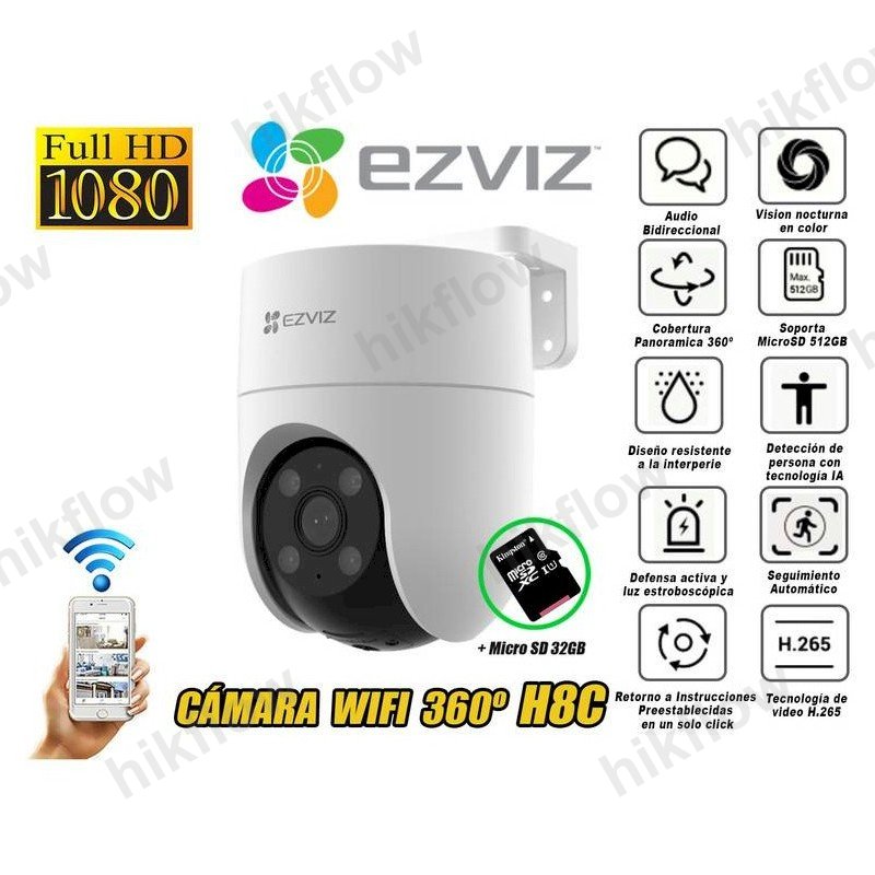 EZVIZ H8c 2K (3MP) Wi-Fi Pan & Tilt Akıllı Kamera