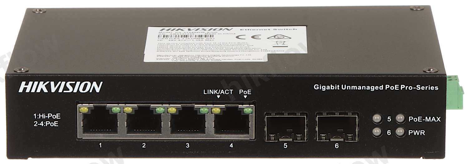 Hikvision DS-3T1506HP-EI-UPS Akıllı Yönetilebilir PoE Switch