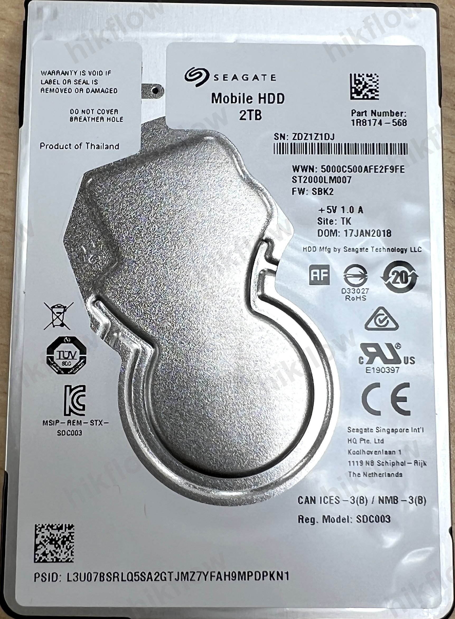Seagate Mobile HDD 2TB 2.5" ST2000LM007