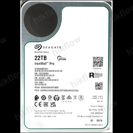 Seagate IronWolf Pro 22TB ST22000NT001 NAS HDD